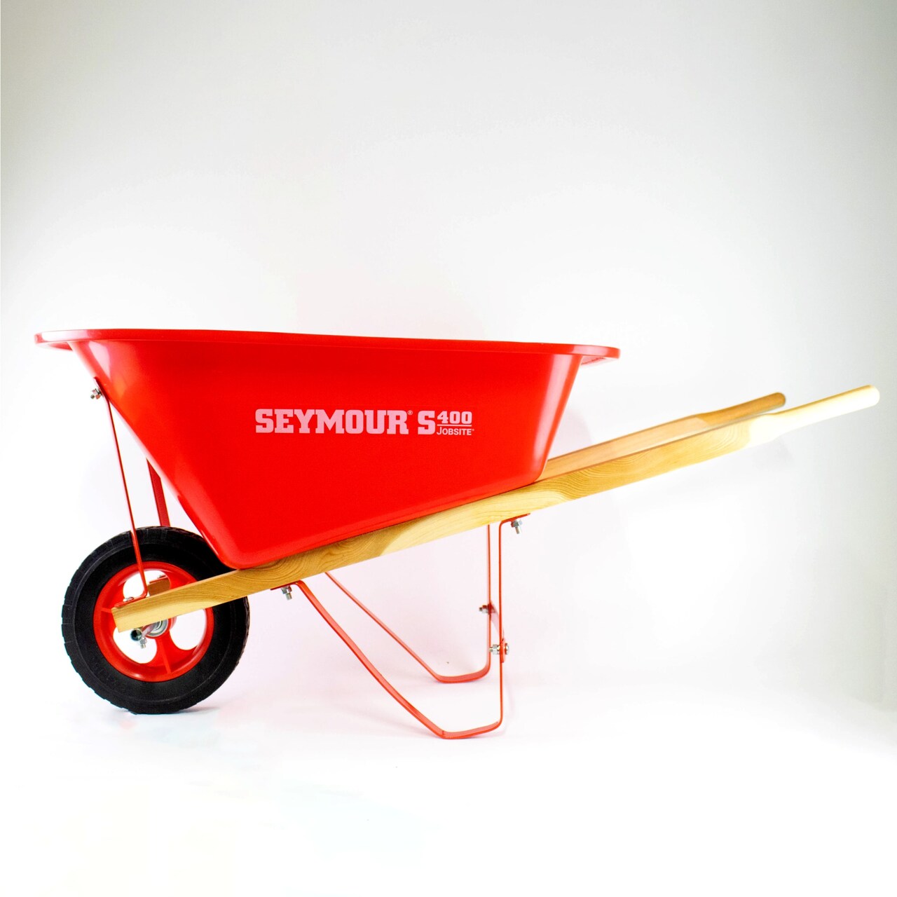 Seymour Fully Functional Metal Frame Poly Bed Wheelbarrow for Children Red